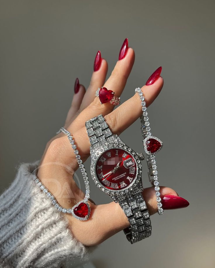 Red Diamond Watch Jewelry