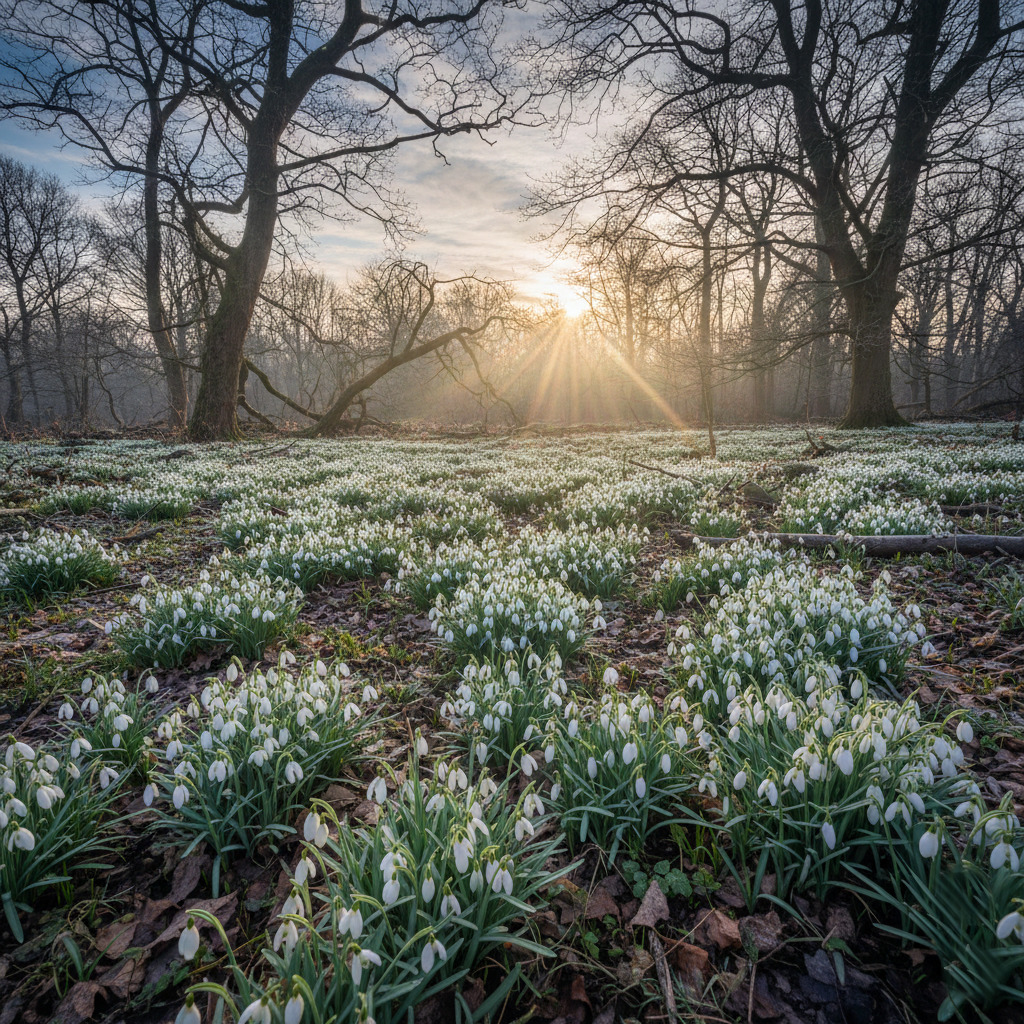 Snowdrops in Woodland