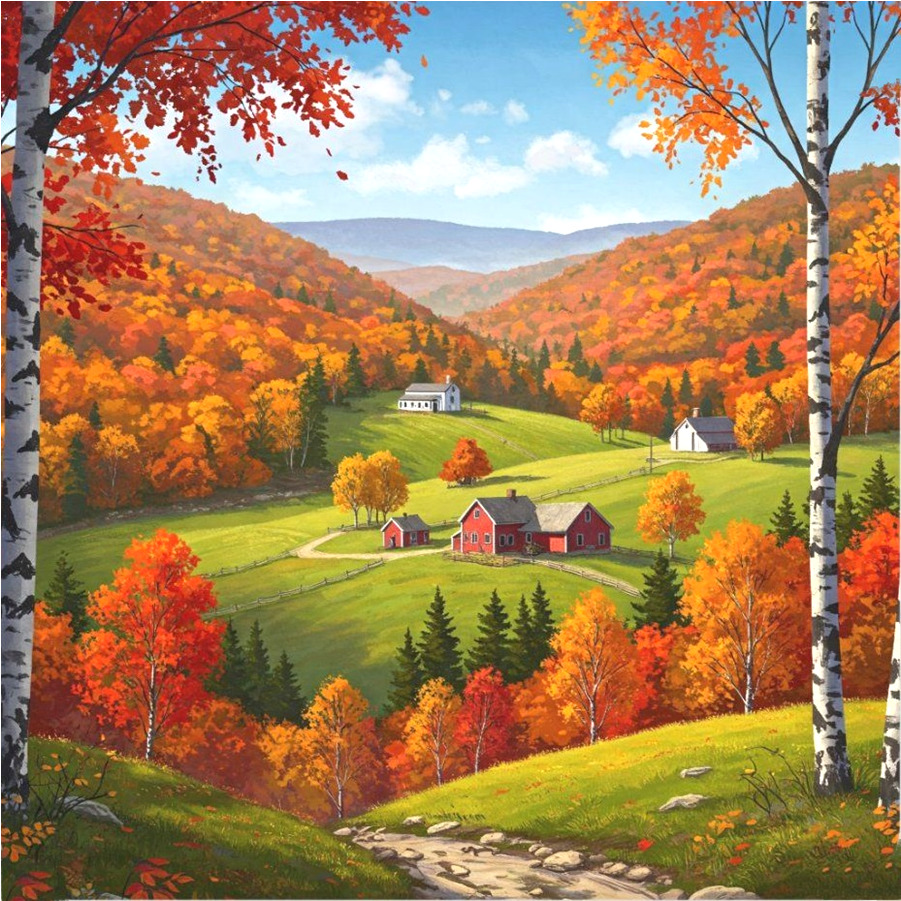 Vermont Autumn Valley