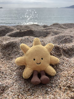 Sun Jellycat Plush on Beach