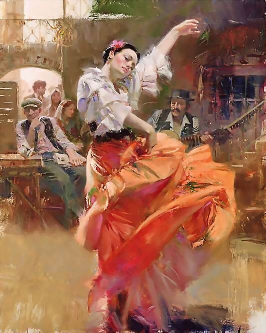 Flamenco Dancer Painting