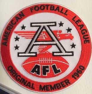 Vintage American Football League patch with AFL letters, stars, and a football graphic