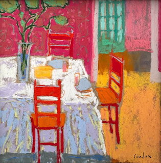 Red Dining Room Interior Painting