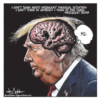 Trump Brain Political Cartoon
