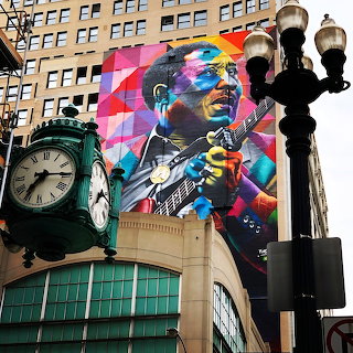 Muddy Waters Mural Chicago