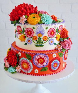 Colorful Floral Decorated Cake