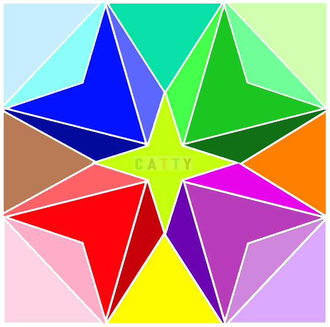 Colorful Geometric Star Pattern