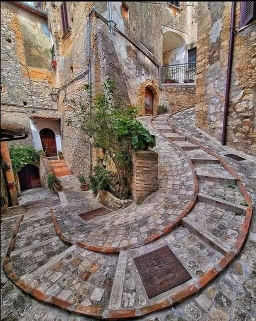Stone Alley Spiral Steps