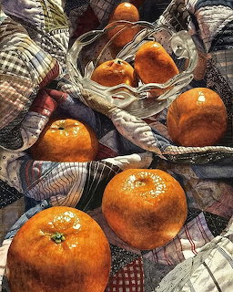 Oranges in Woven Basket