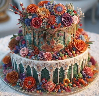 Autumn Floral Cake