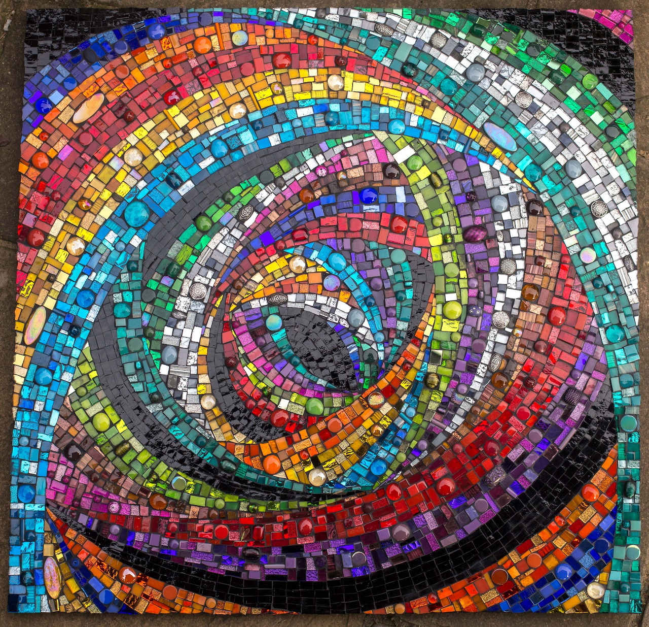 Abstract Mosaic Spiral
