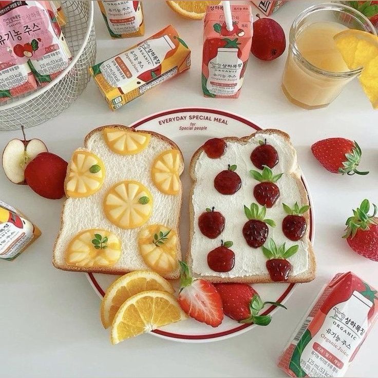 Decorated Toast Breakfast