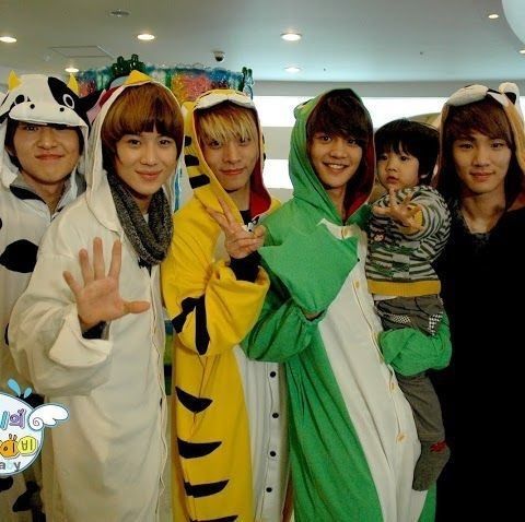 Boy Band in Animal Onesies