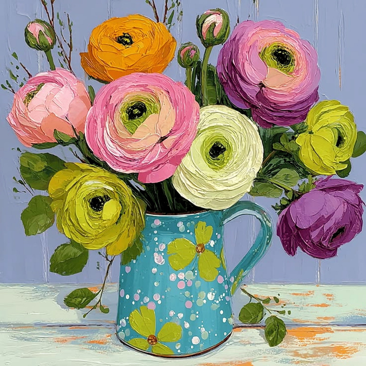 Colorful Ranunculus Bouquet