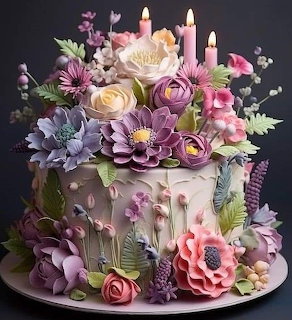 Floral Decorated Cake