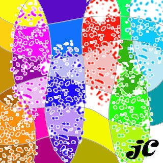 Abstract Colorful Surfboards
