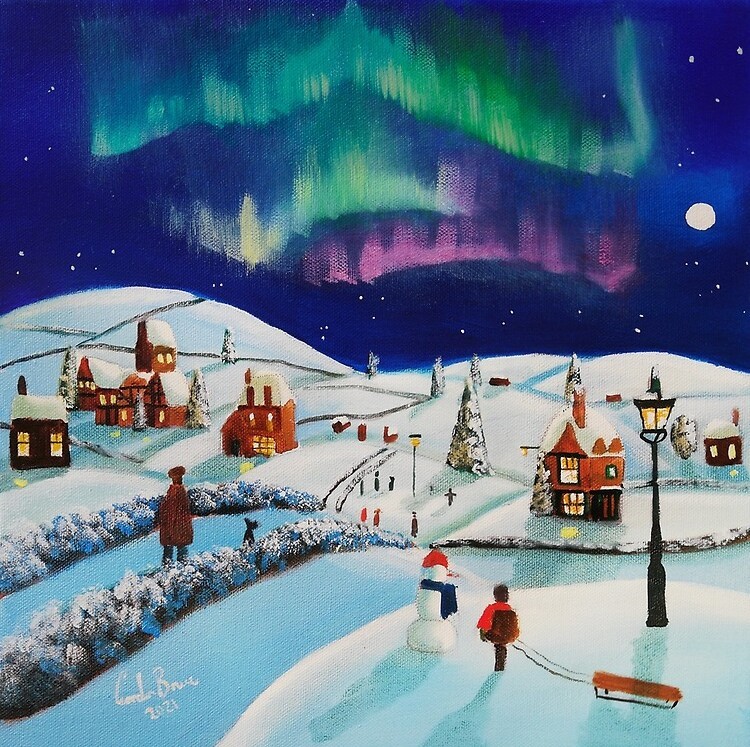 Winter Village Northern Lights