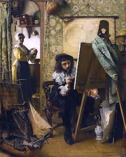 Artist in His Studio Painting