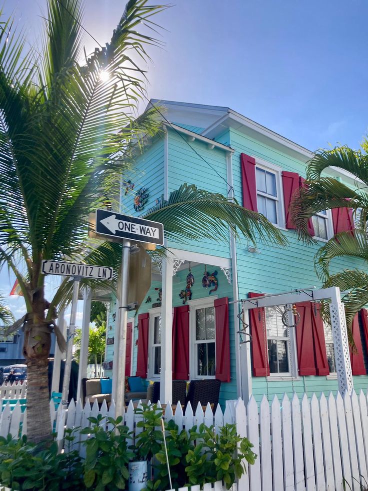 Tropical Miami-inspired scene with palm trees and vibrant coastal colors