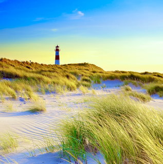 Lighthouse on Sand Dunes