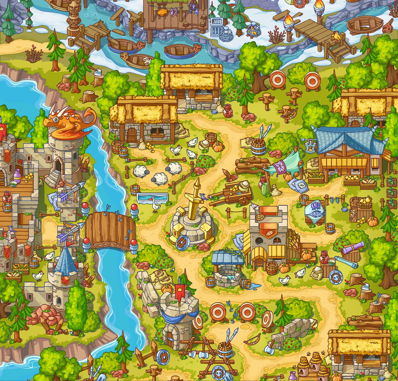 Fantasy Village Map