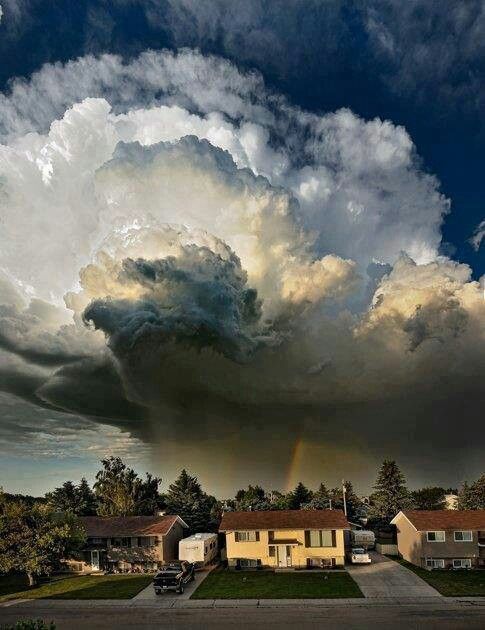 Storm Clouds Over Suburb