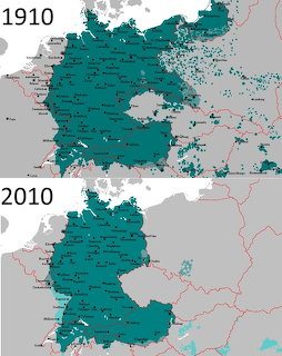 German Language Map1910vs 2010