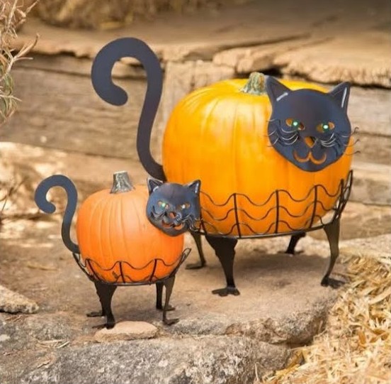 Pumpkin Cat Holders