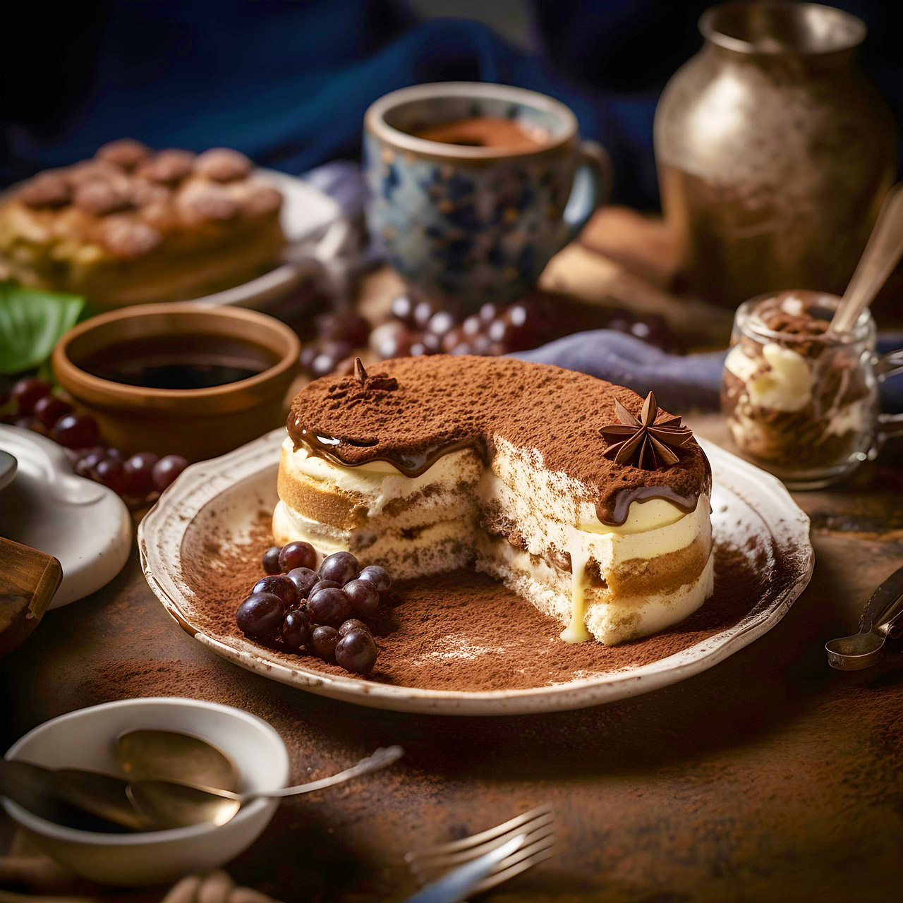 Tiramisu Dessert with Coffee