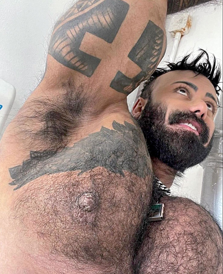 Tattooed Bearded Man