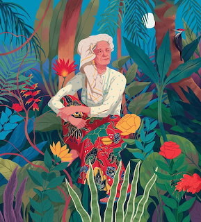 Man with Guitar in Jungle