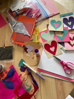 Heart Craft Supplies Spread