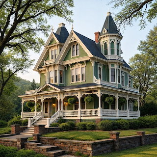 Victorian Mansion with Turret