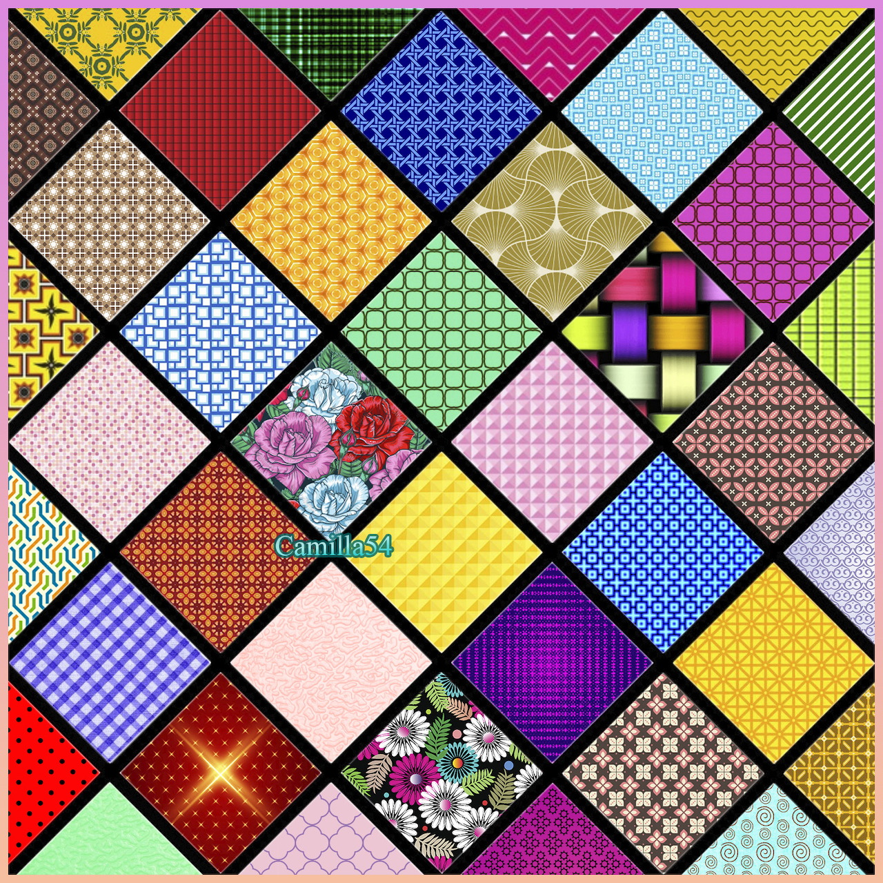 Colorful Patchwork Quilt Pattern