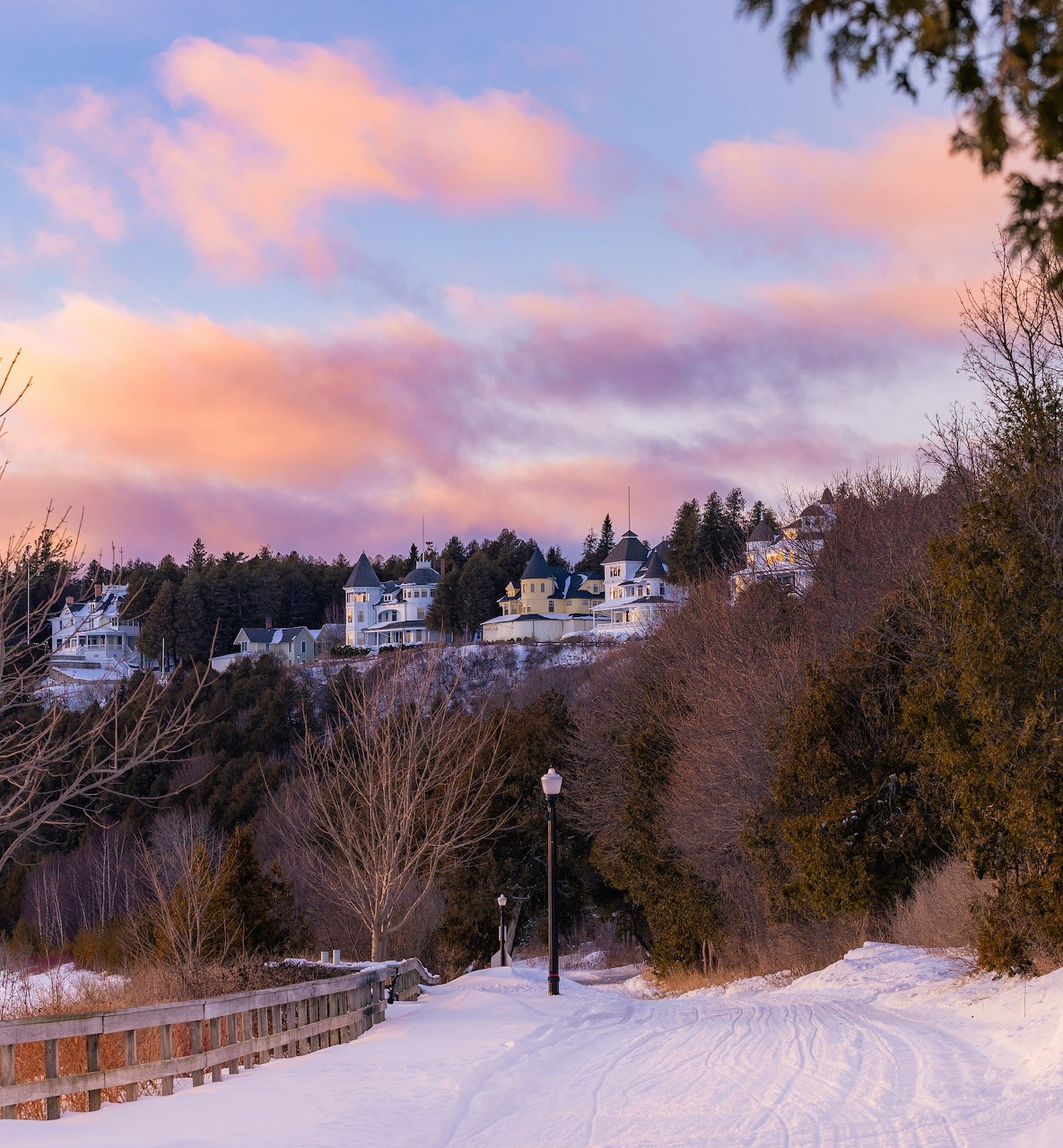 Mackinac Island Winter Bluff