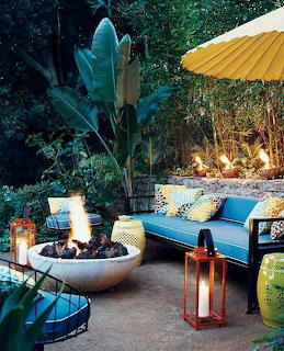 Tropical Patio Fire Pit