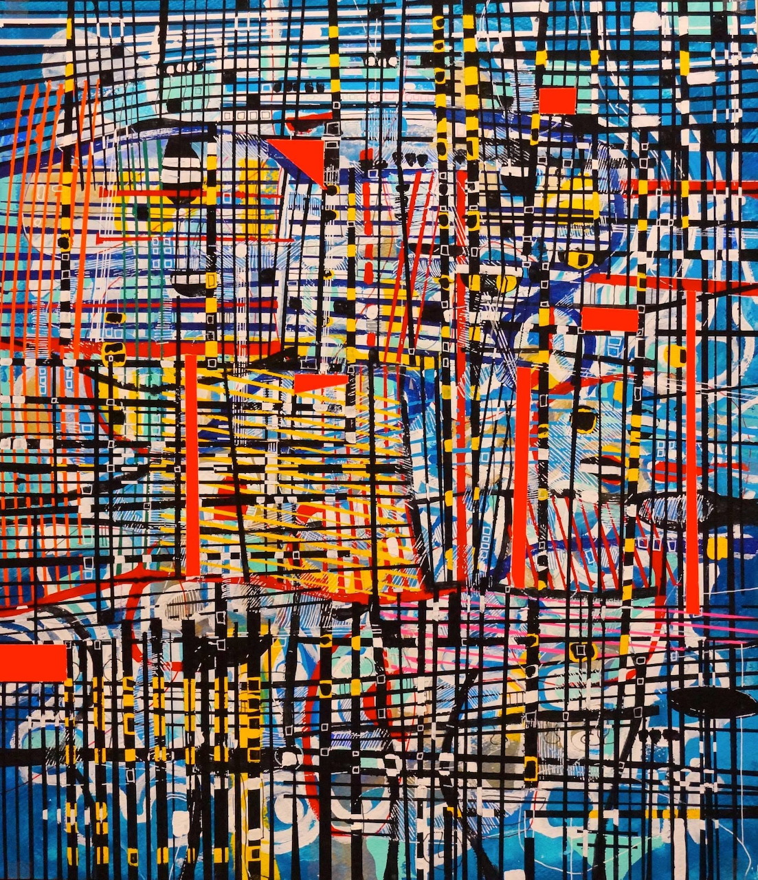 Abstract Grid Painting