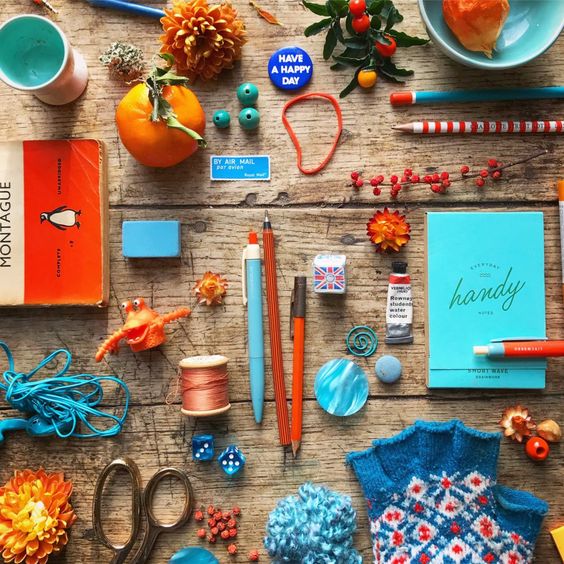 Craft Supplies Flat Lay