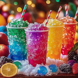Colorful Icy Slushie Drinks