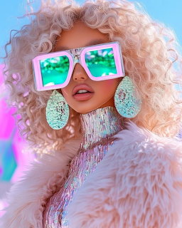 Glam Curly Hair Woman