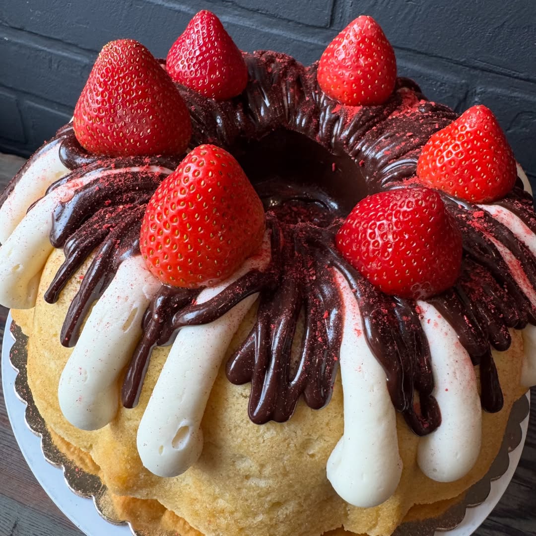 Strawberry Chocolate Bundt Cake