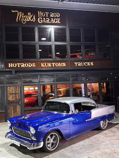 Classic car with detailed bodywork