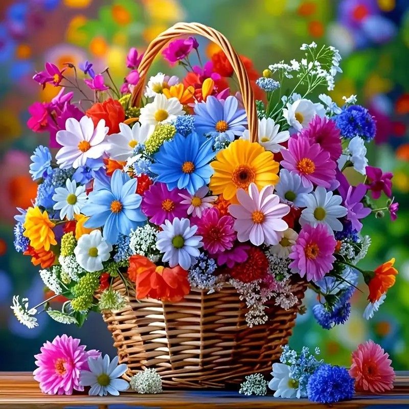 Colorful Flower Basket