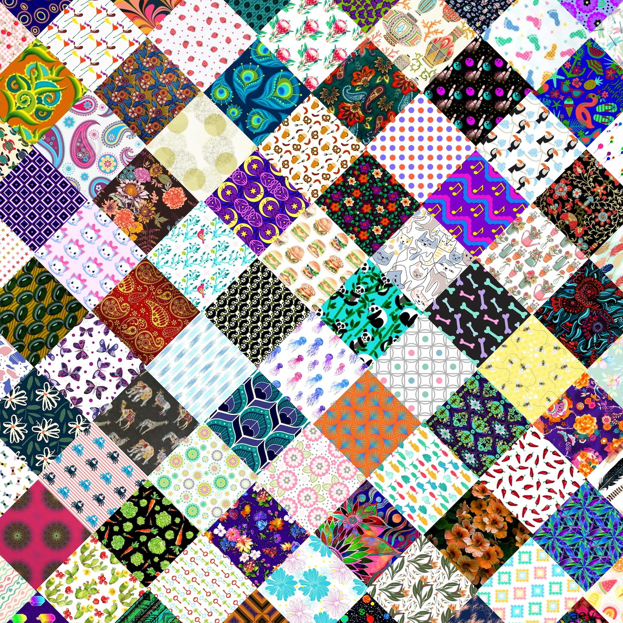 Colorful Patchwork Quilt Pattern