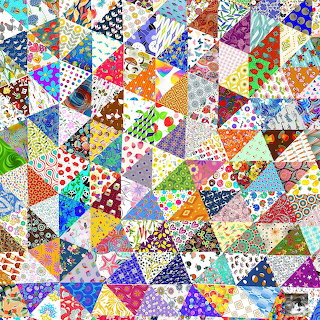 Colorful Triangle Patchwork Quilt
