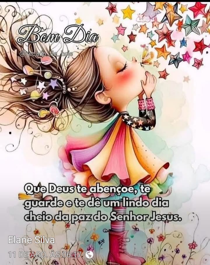 Girl Blowing Colorful Stars