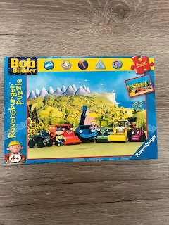 Bob the Builder Ravensburger 2x20 jigsaw puzzle box with construction vehicles and characters