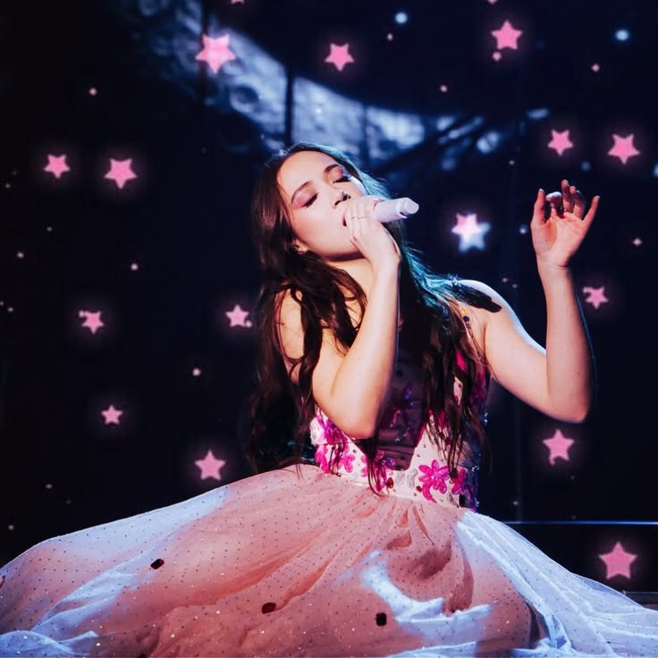 Singer in Pink Dress