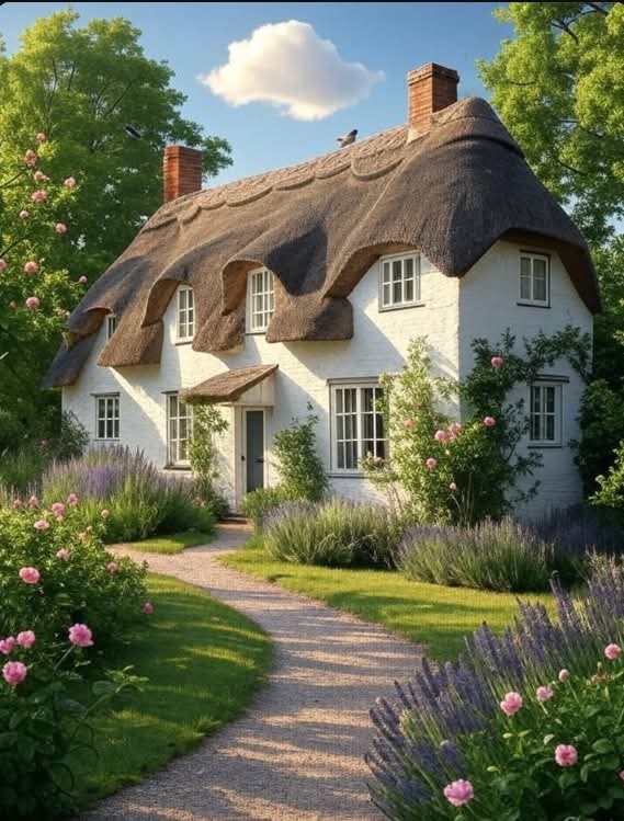 Thatched Roof Cottage Garden