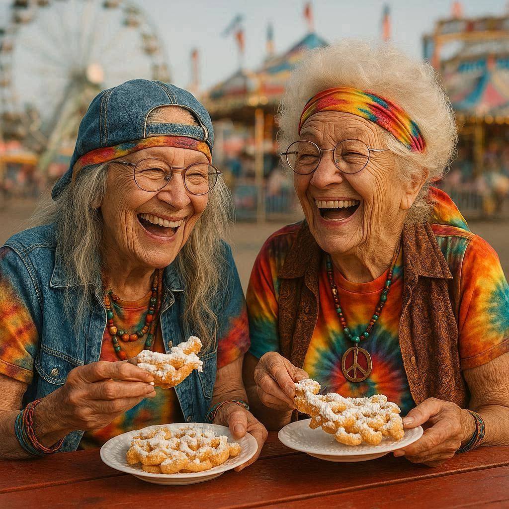 Laughing Hippie Women